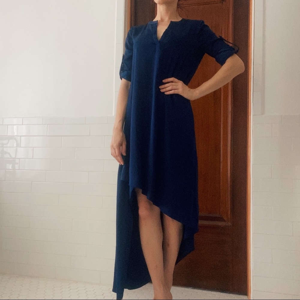 Blue BCBG high low dress